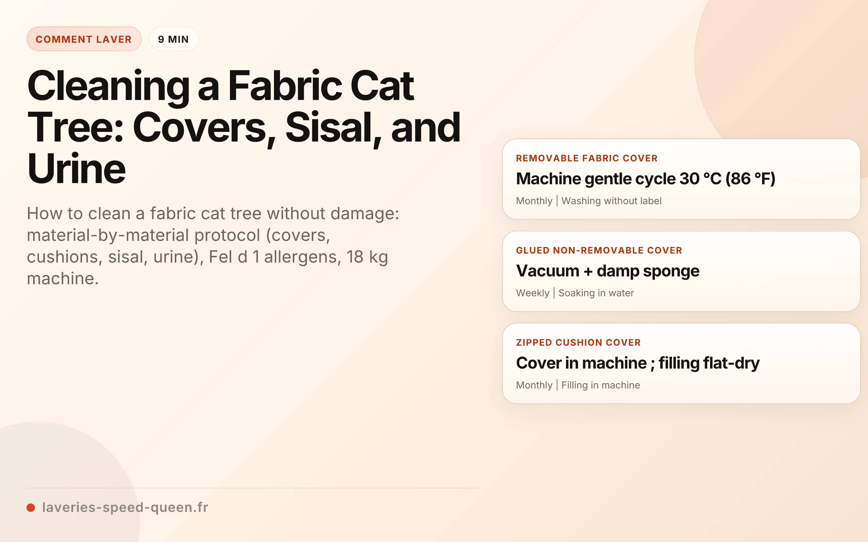 Cleaning a Fabric Cat Tree: Covers, Sisal, and Urine
