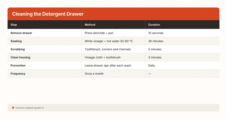 Cleaning the Detergent Drawer