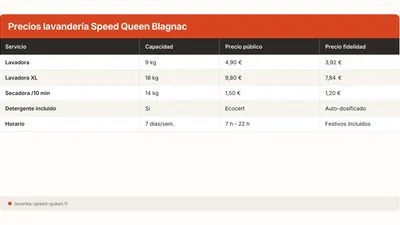 Lavanderia Blagnac Andromede: precios, acceso y servicios