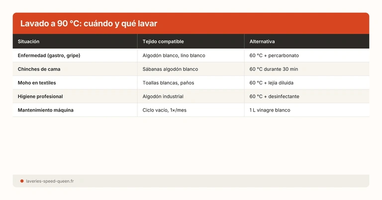 Lavado a 90 °C: cuándo y qué lavar