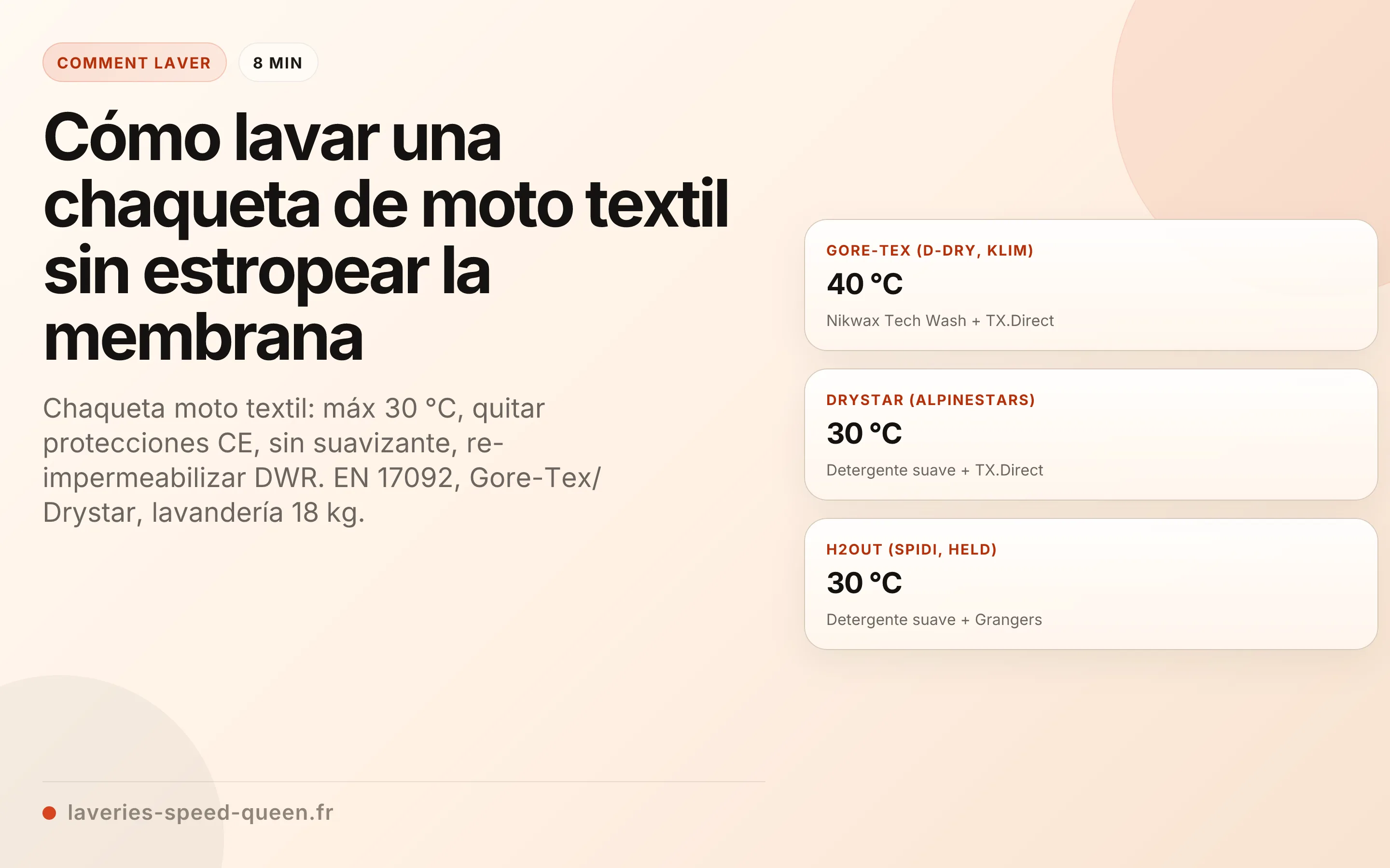 Cómo lavar una chaqueta de moto textil sin estropear la membrana