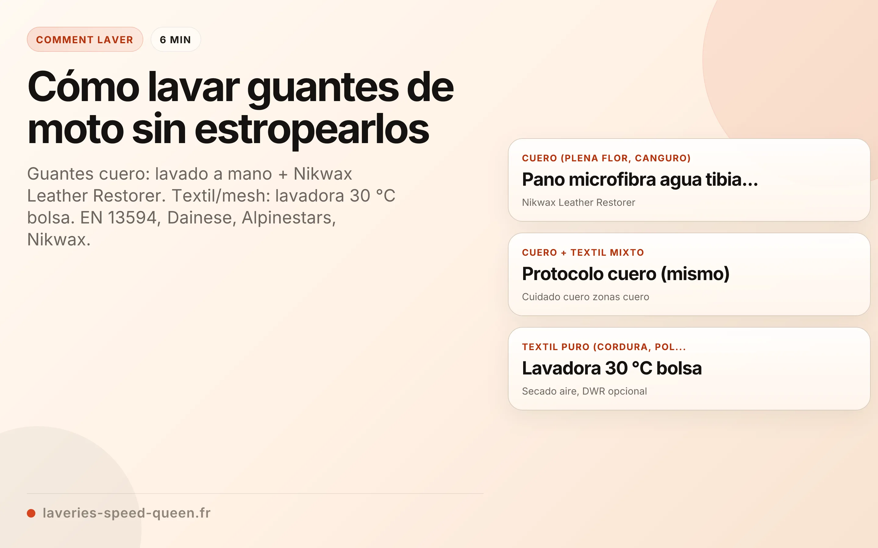 Cómo lavar guantes de moto sin estropearlos
