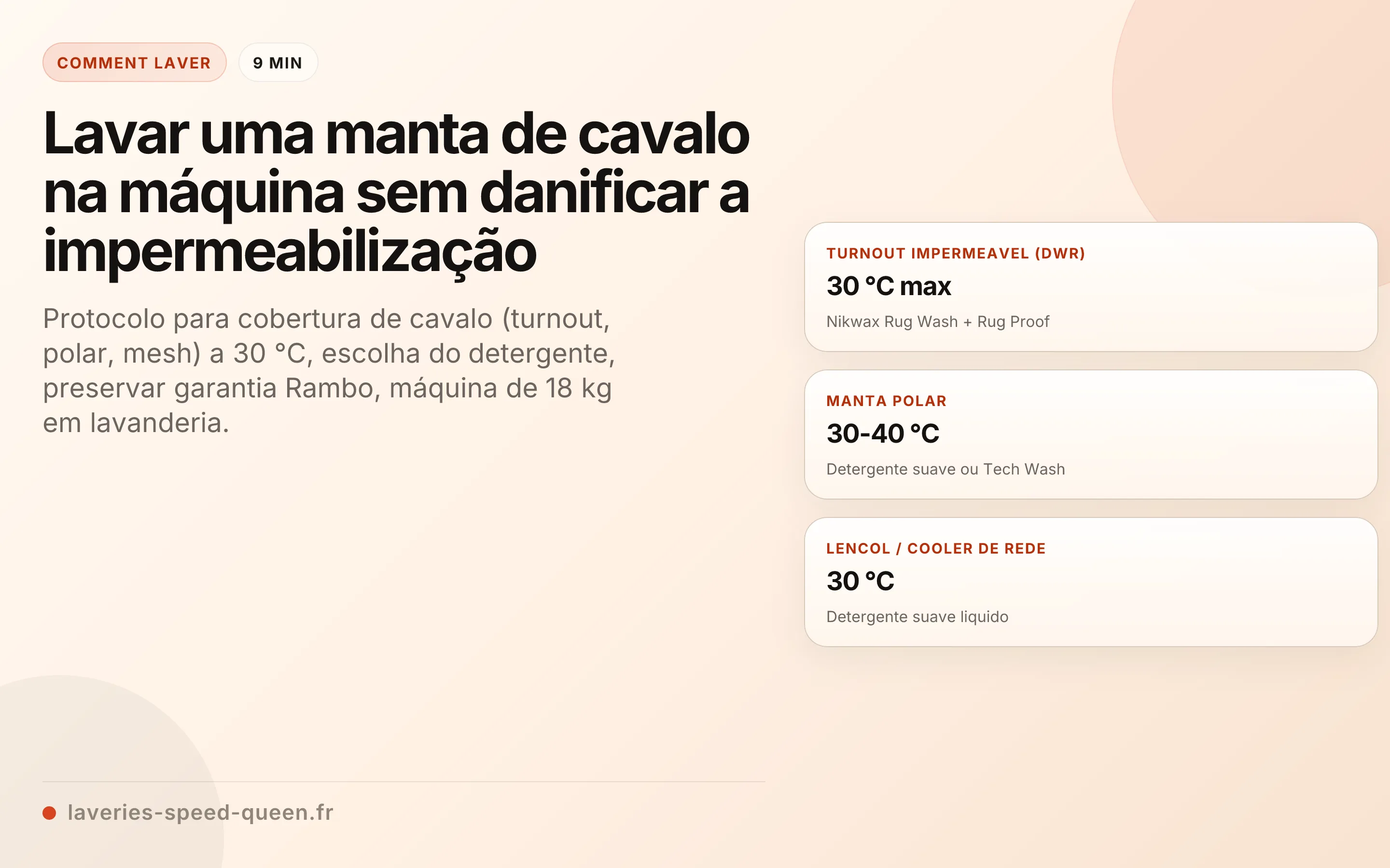 Lavar uma manta de cavalo na máquina sem danificar a impermeabilização