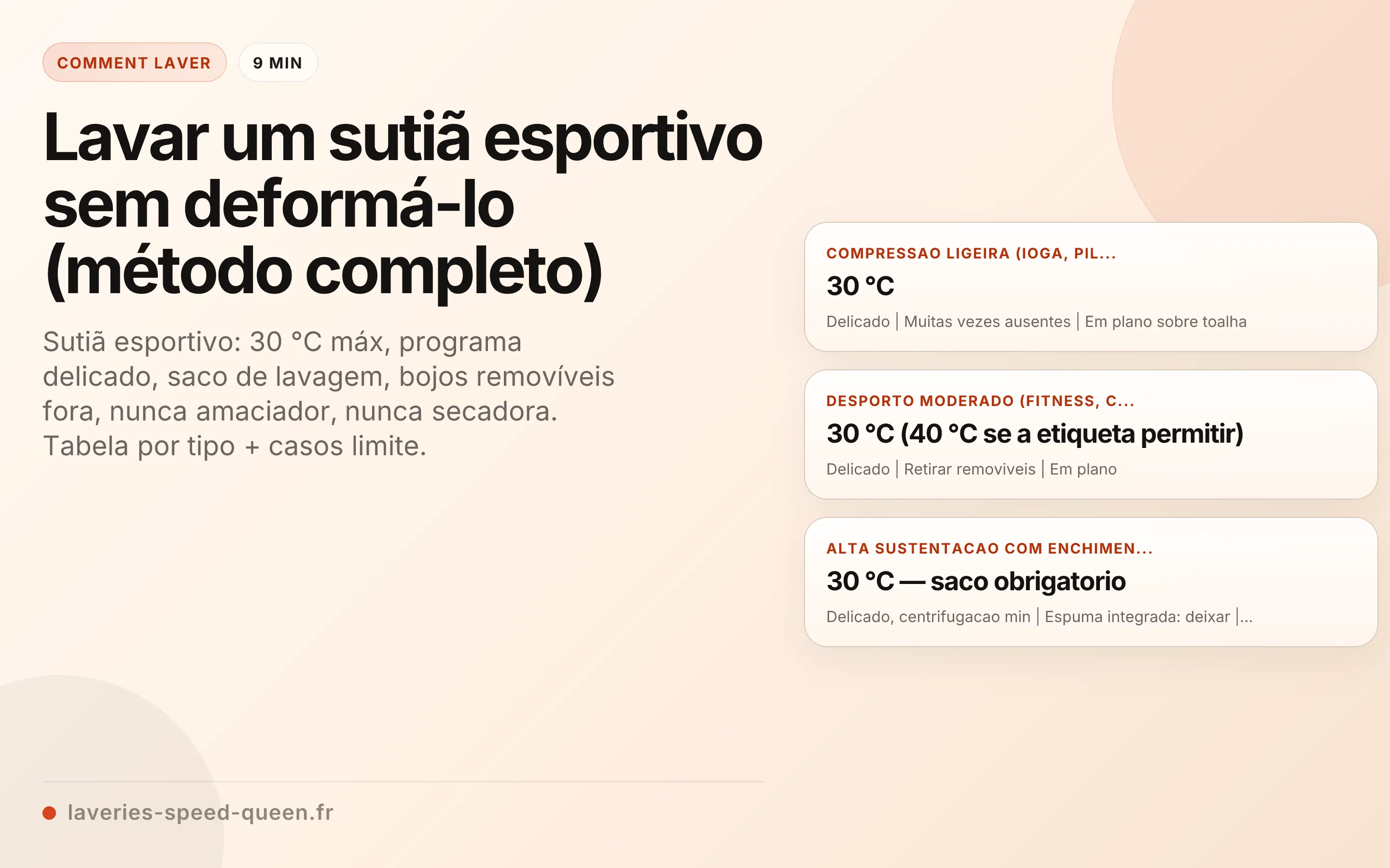 Lavar um sutiã esportivo sem deformá-lo (método completo)