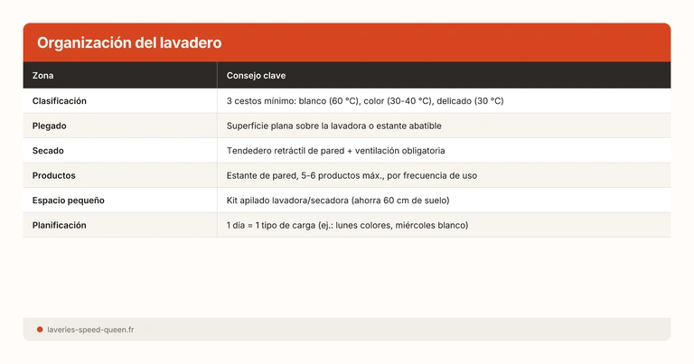 Organización del lavadero