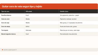 Quitar una mancha de cera de vela de un tejido o mantel