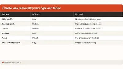 How to Remove Candle Wax from Fabric or Tablecloth