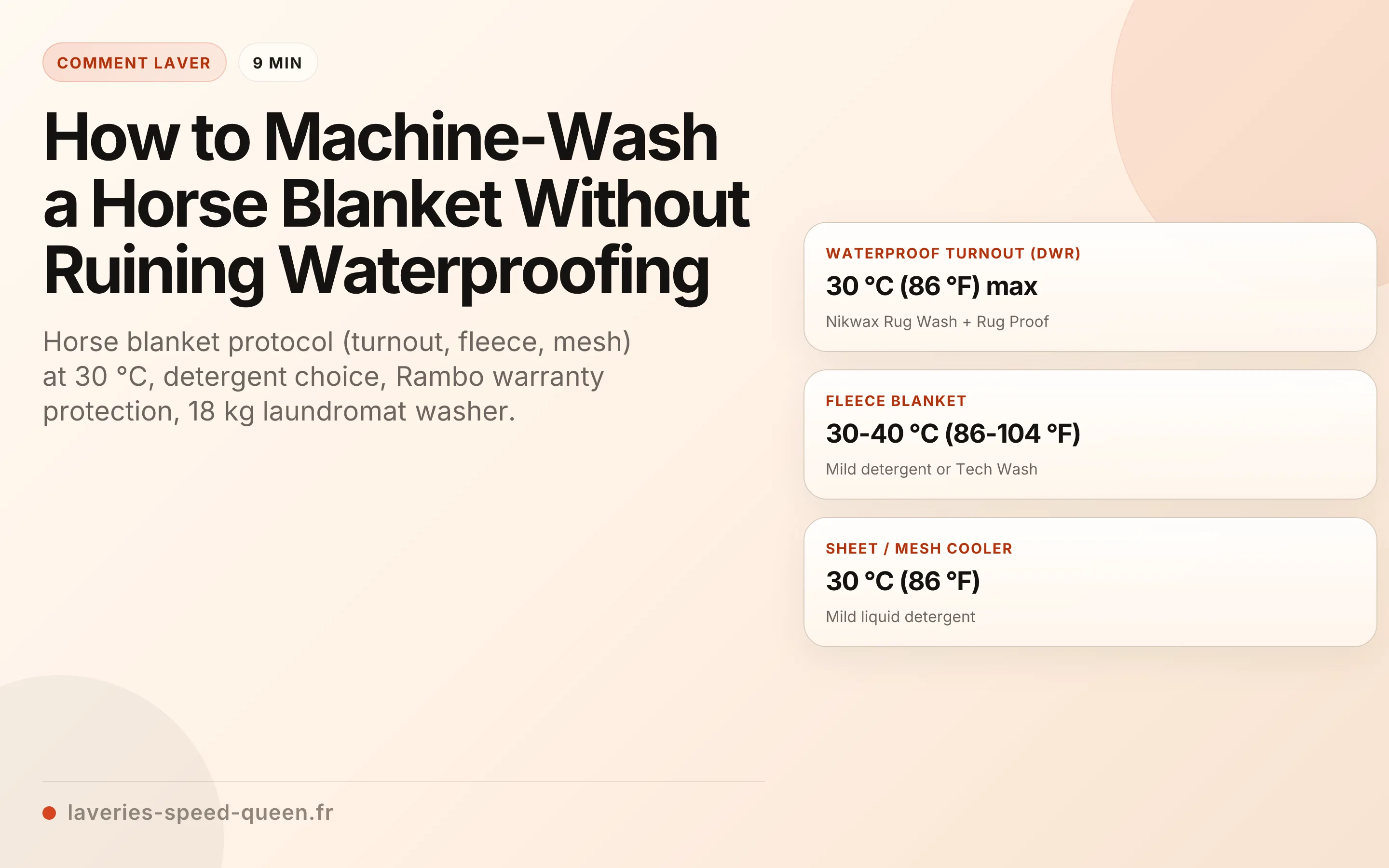 How to Machine-Wash a Horse Blanket Without Ruining Waterproofing