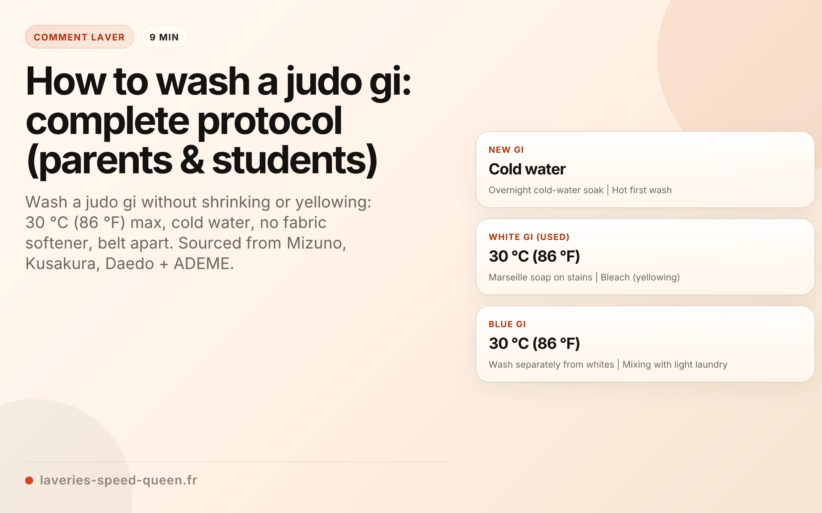 How to wash a judo gi: complete protocol (parents & students)