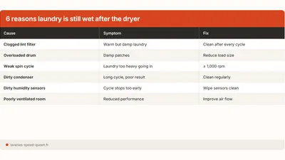 Laundry Still Wet After the Dryer: 6 Common Causes