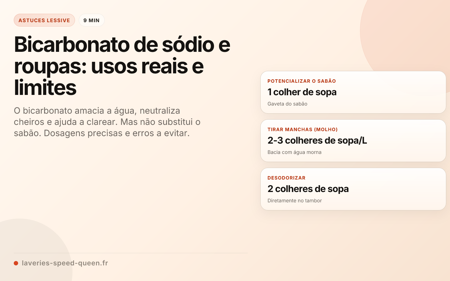 Bicarbonato de sódio e roupas: usos reais e limites