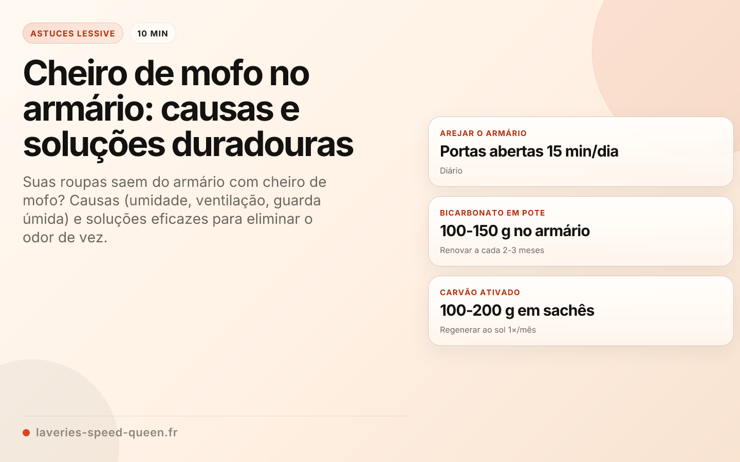 Cheiro de mofo no armário: causas e soluções duradouras