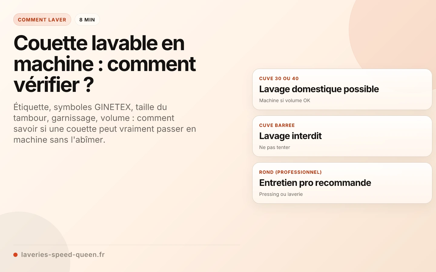 Couette lavable en machine : comment vérifier ?