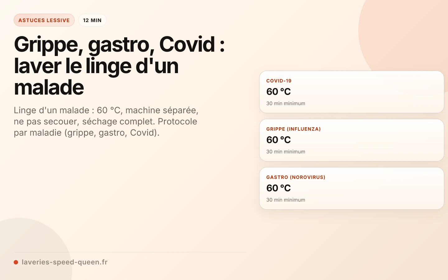 Grippe, gastro, Covid : laver le linge d'un malade