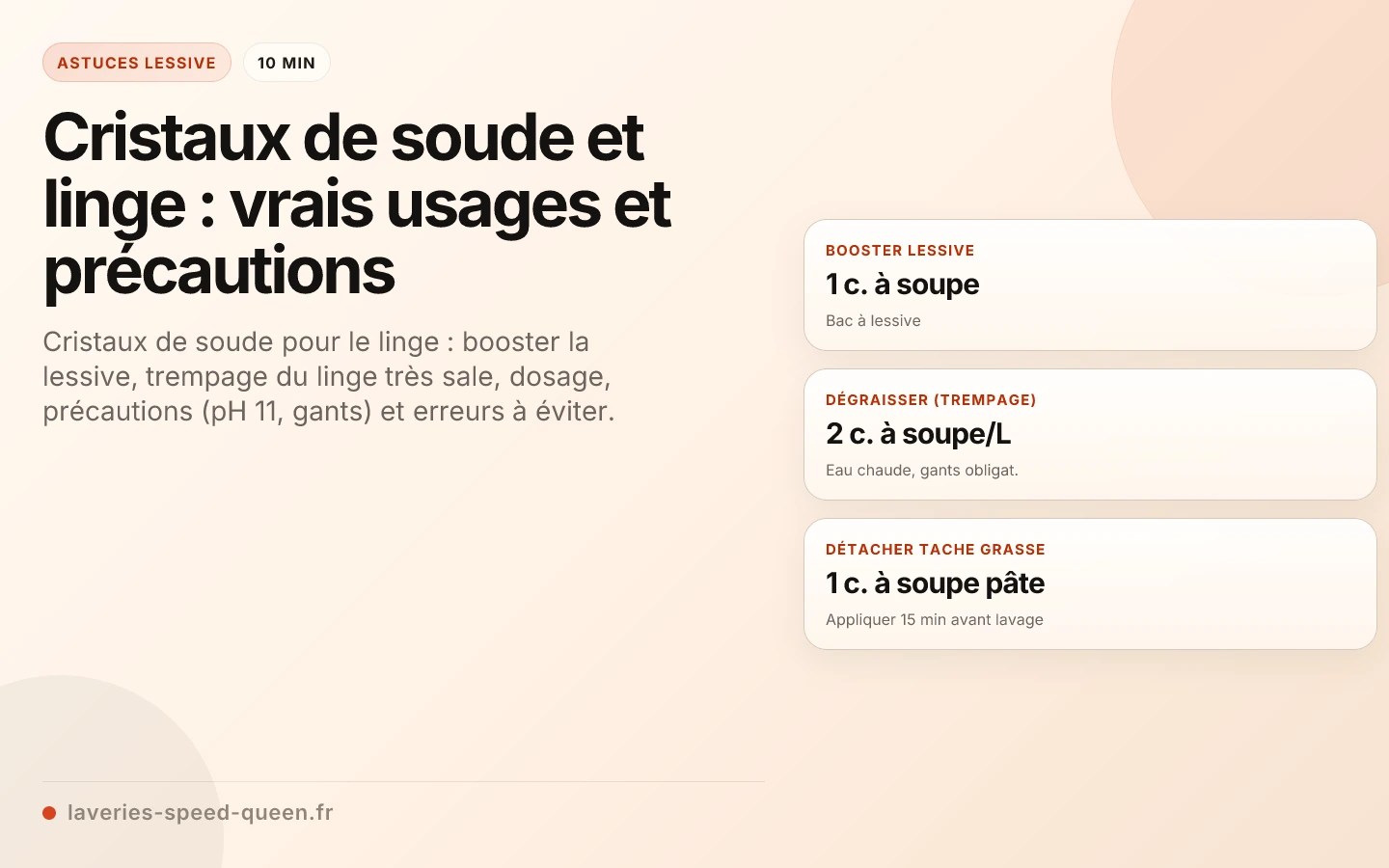 Cristaux de soude et linge : vrais usages et précautions