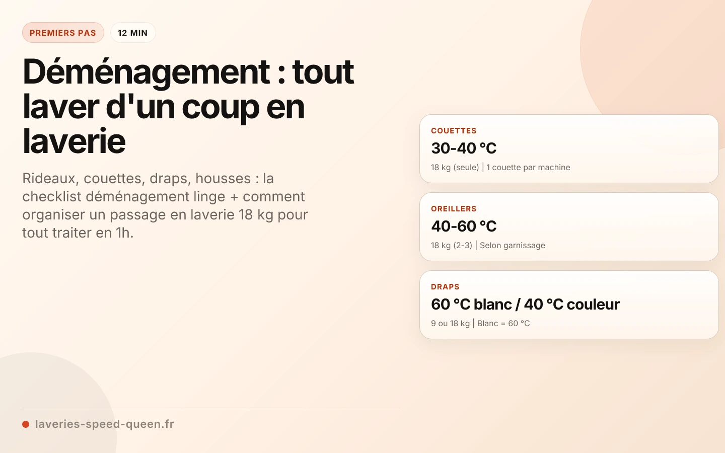 Déménagement : tout laver d'un coup en laverie
