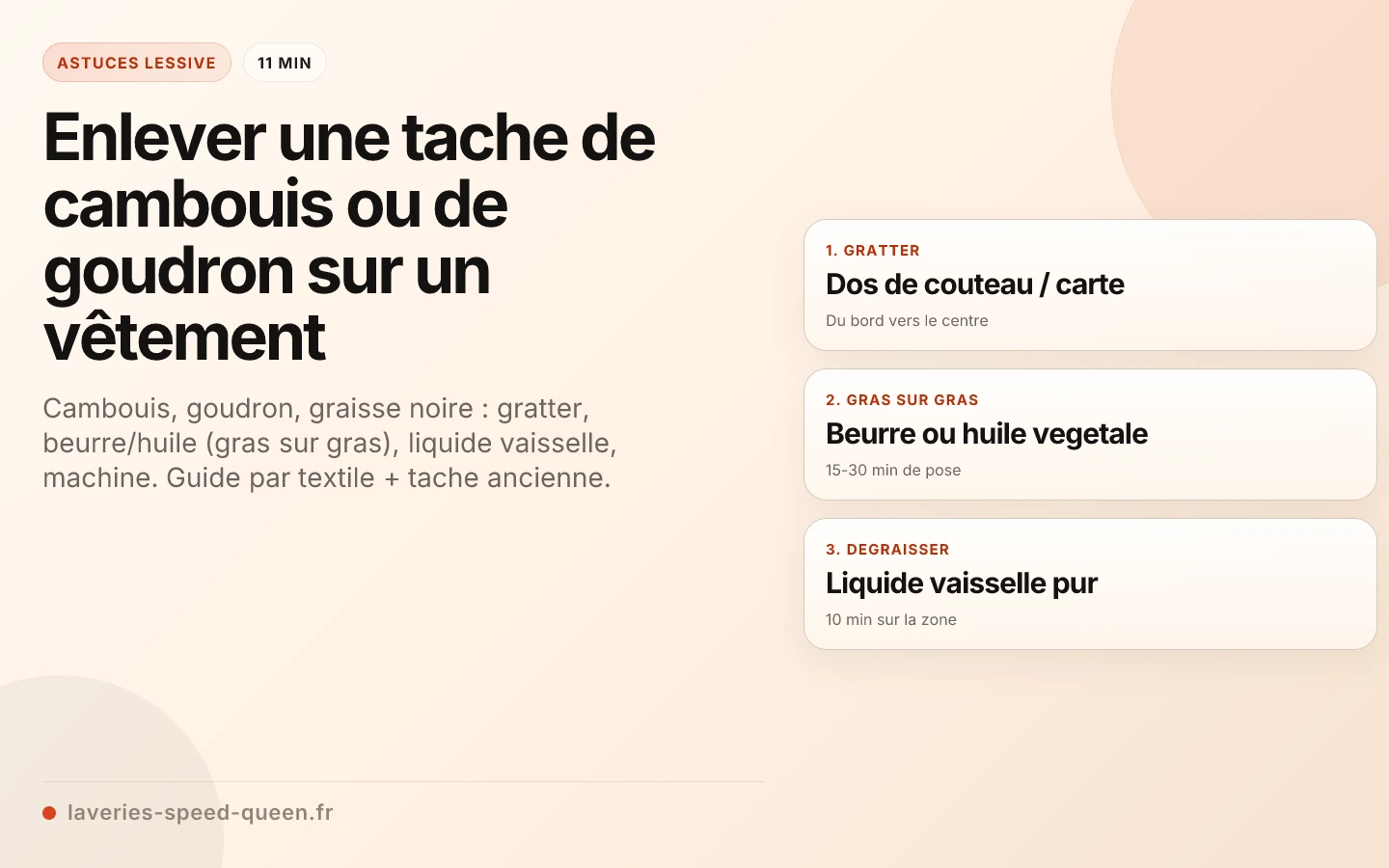 Enlever une tache de cambouis ou de goudron sur un vêtement