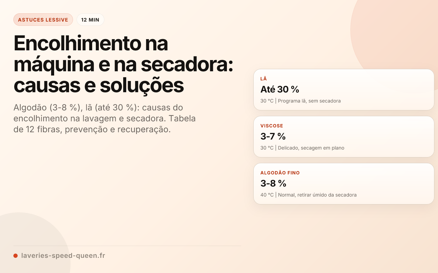 Encolhimento na máquina e na secadora: causas e soluções