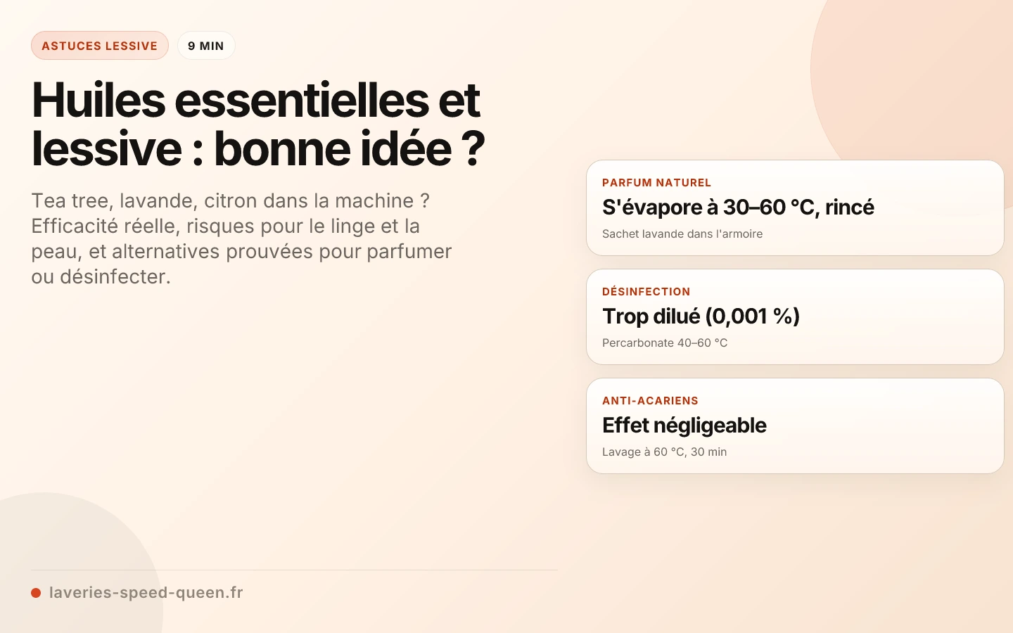 Huiles essentielles et lessive : bonne idée ?