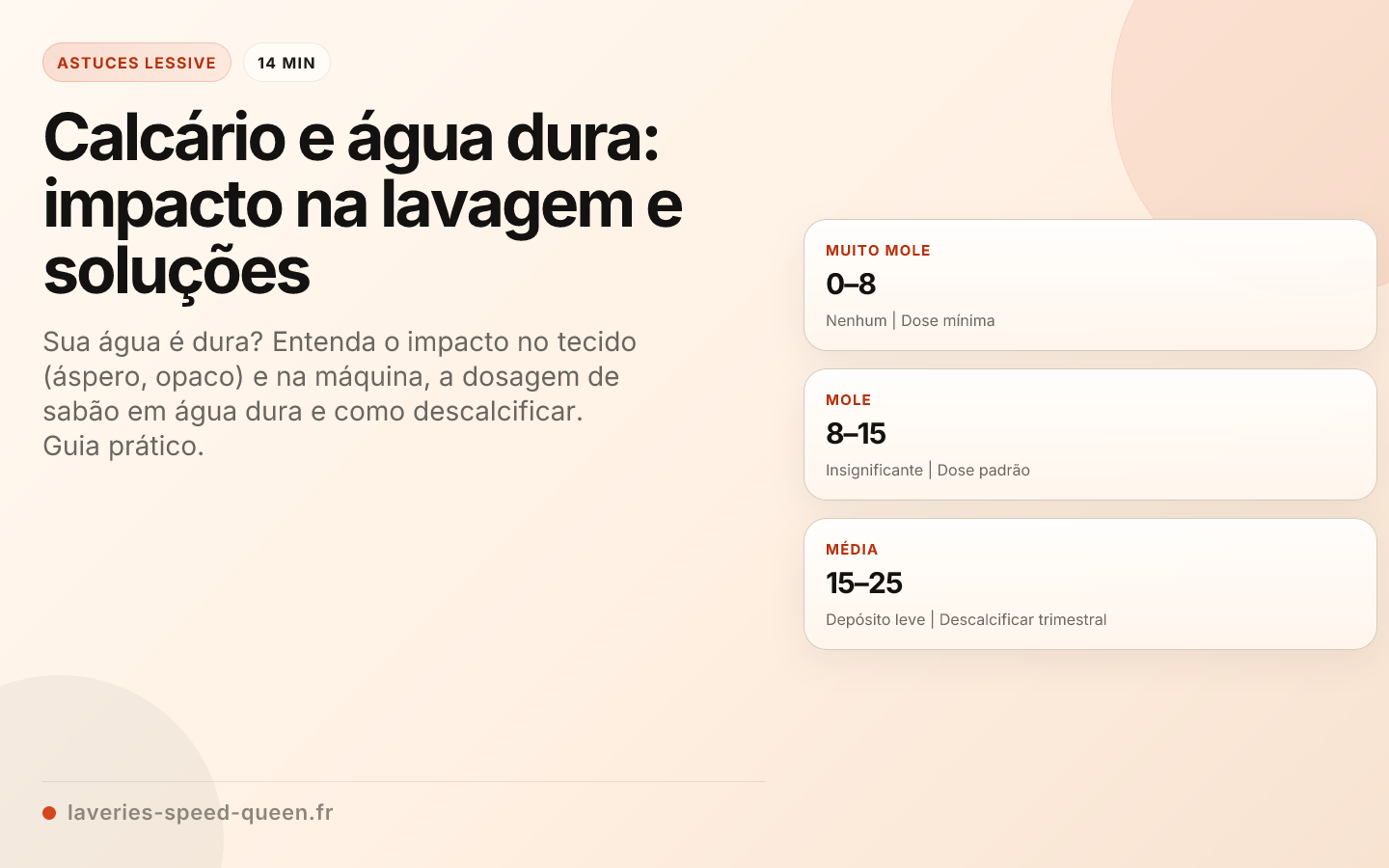 Calcário e água dura: impacto na lavagem e soluções