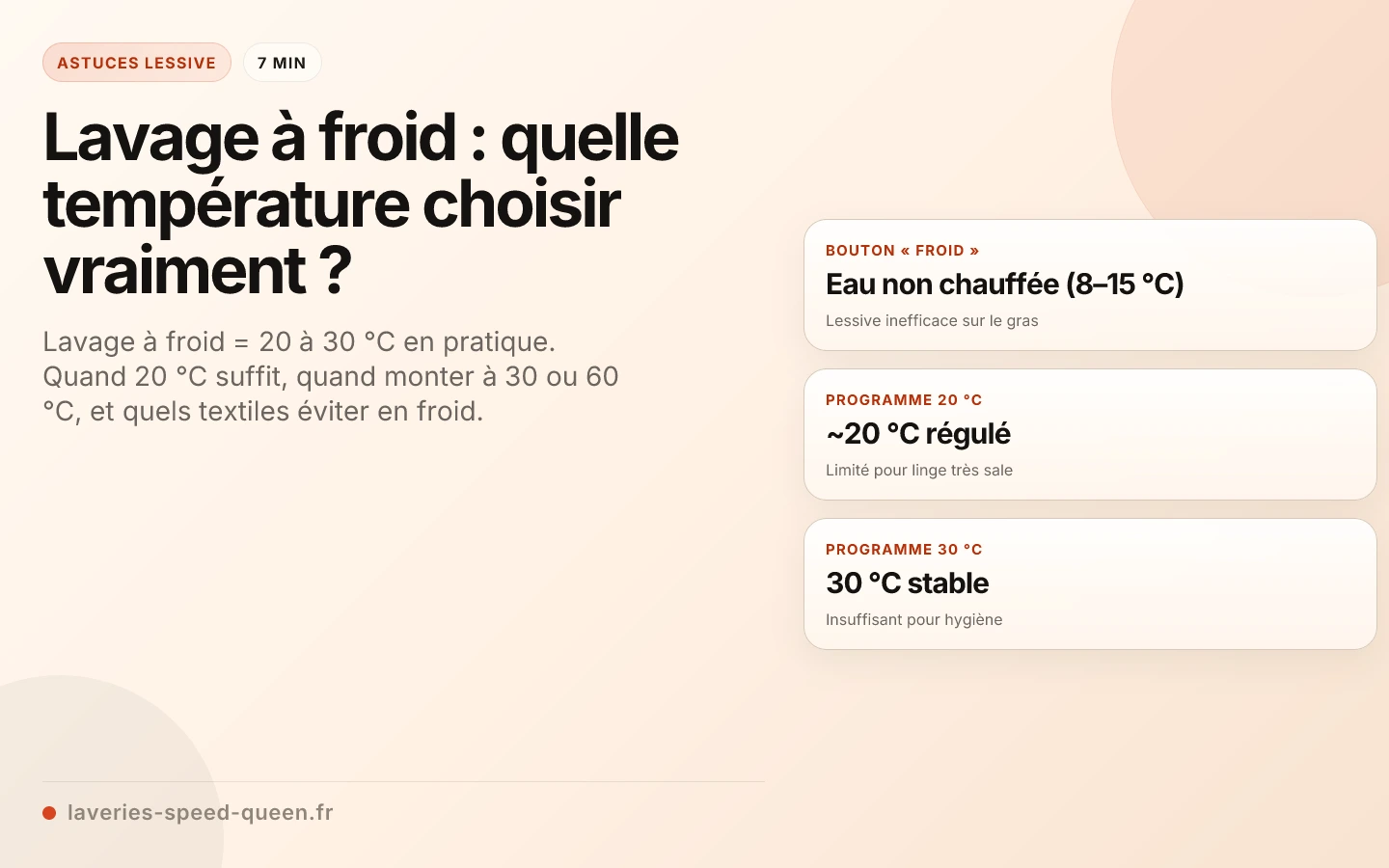 Lavage à froid : quelle température choisir vraiment ?