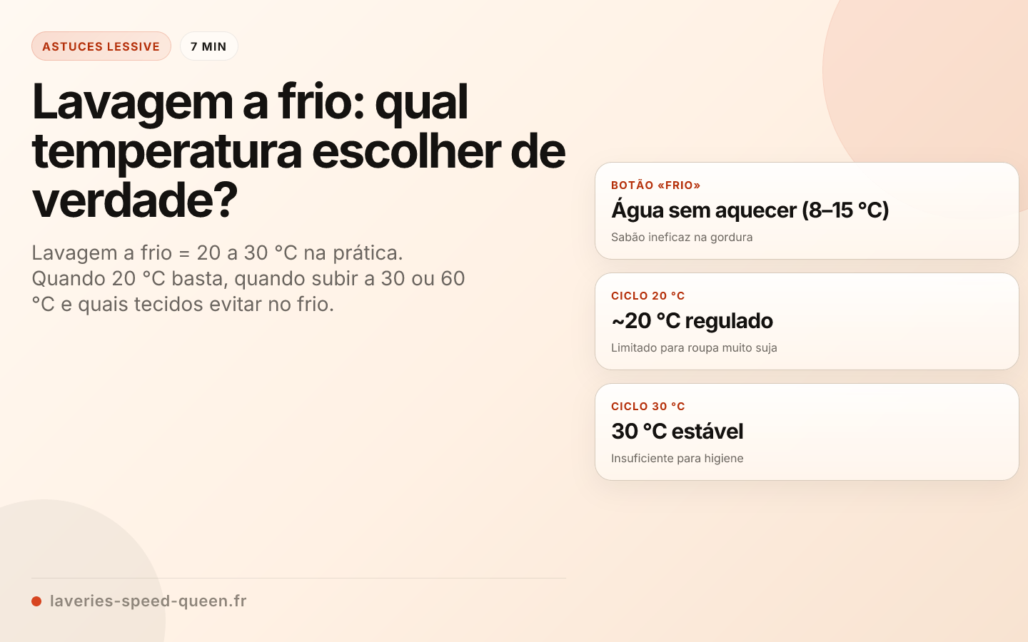 Lavagem a frio: qual temperatura escolher de verdade?