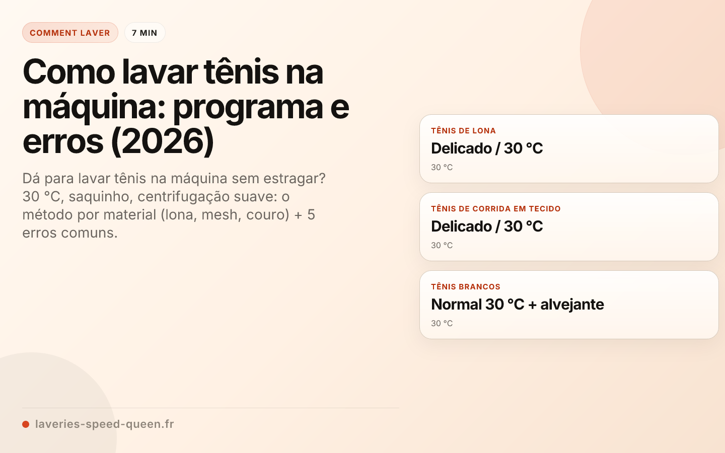 Como lavar tênis na máquina: programa e erros (2026)