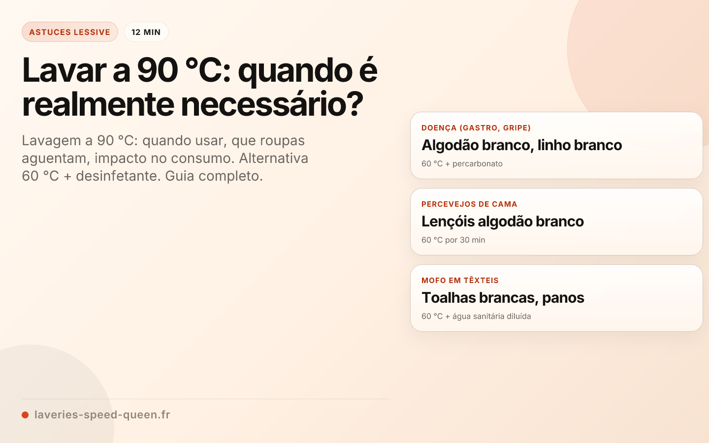 Lavar a 90 °C: quando é realmente necessário?