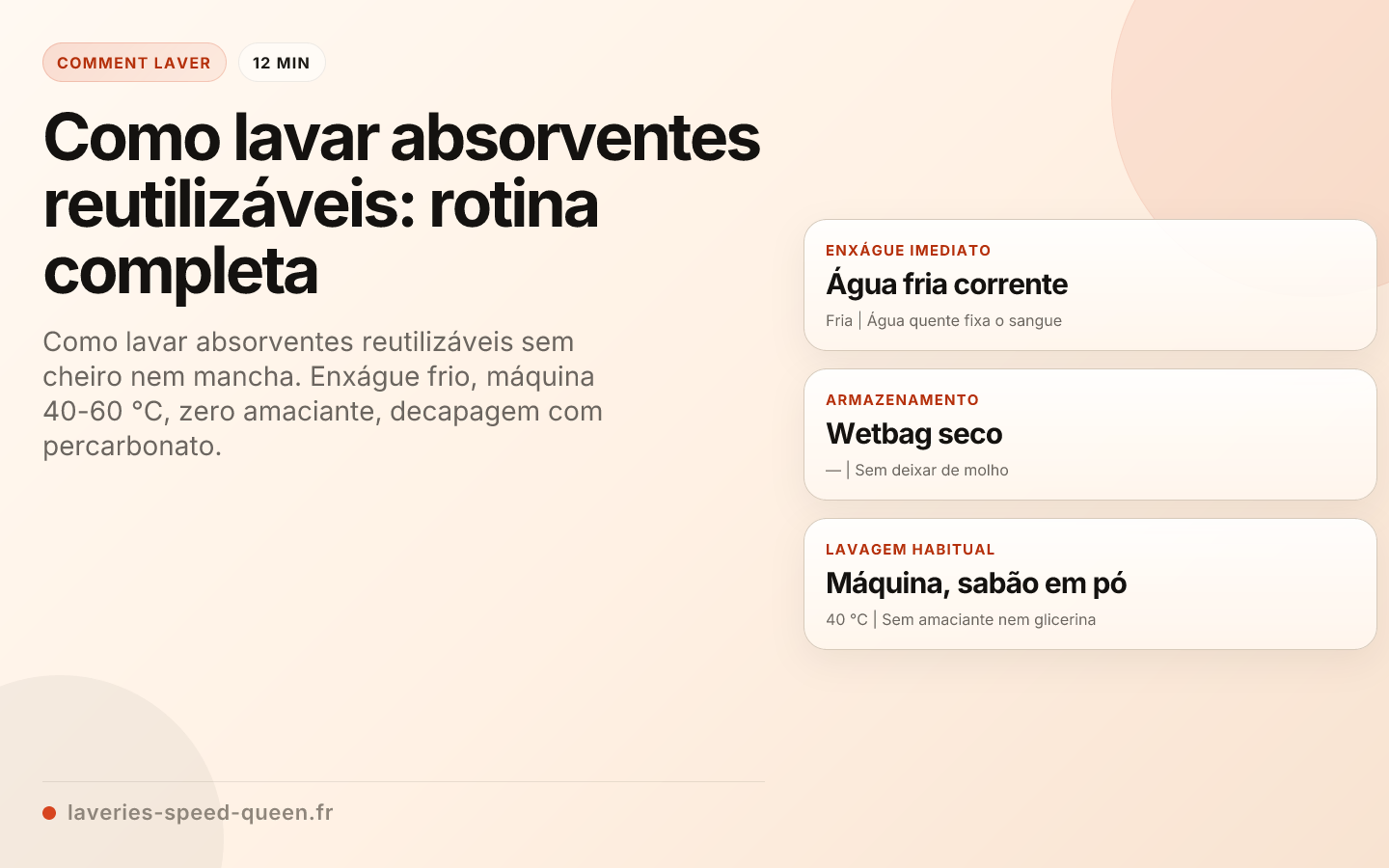 Como lavar absorventes reutilizáveis: rotina completa