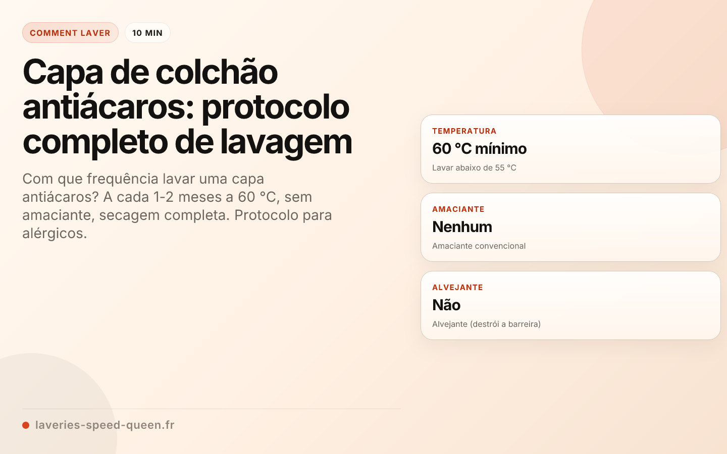 Capa de colchão antiácaros: protocolo completo de lavagem
