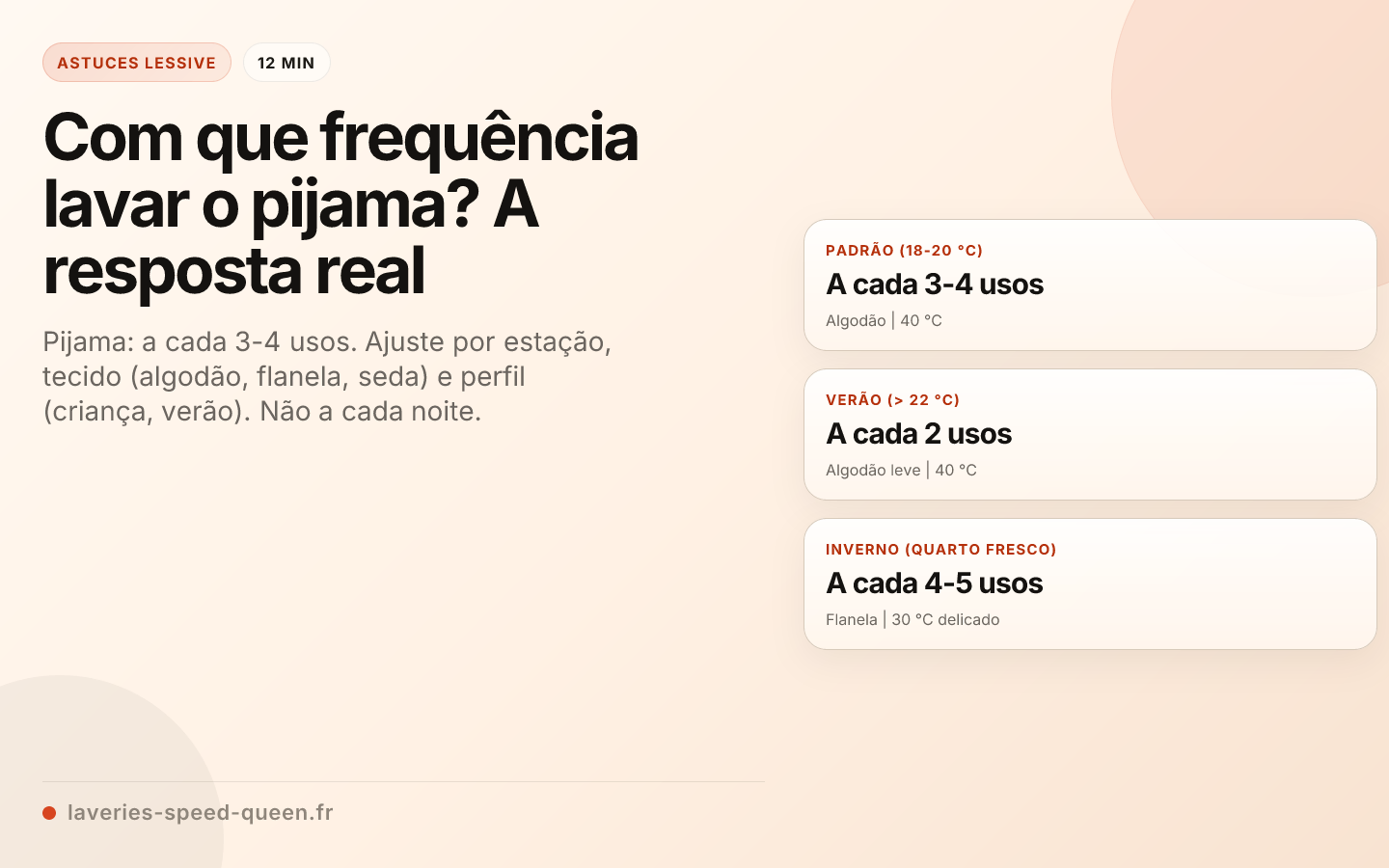 Com que frequência lavar o pijama? A resposta real