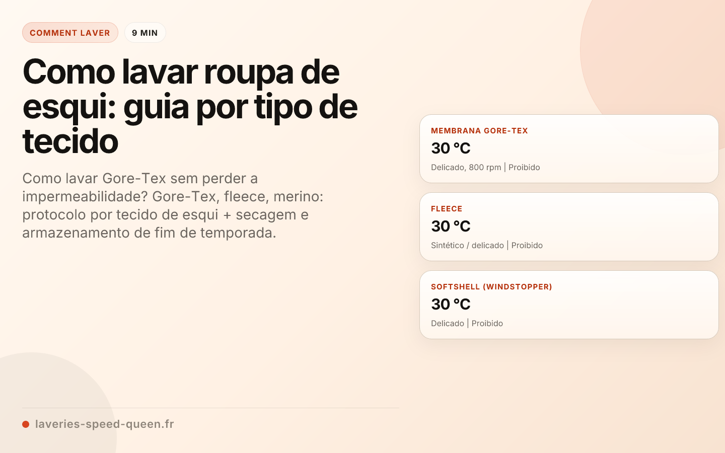 Como lavar roupa de esqui: guia por tipo de tecido