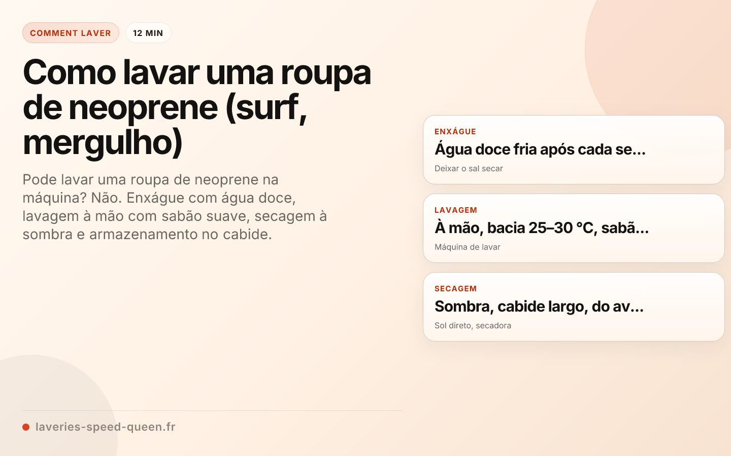 Como lavar uma roupa de neoprene (surf, mergulho)