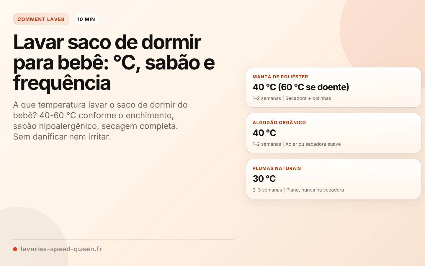 Lavar saco de dormir para bebê: °C, sabão e frequência