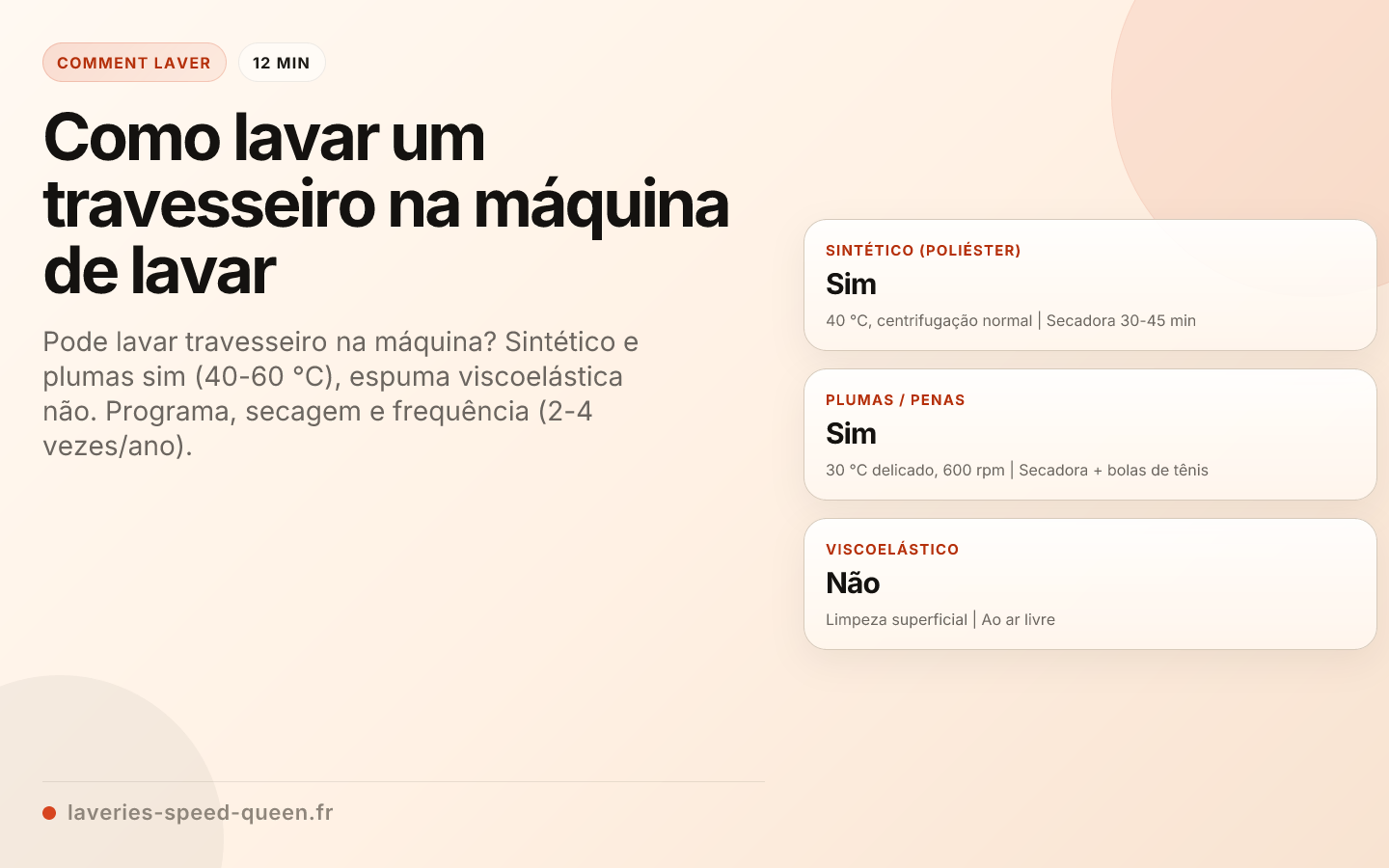 Como lavar um travesseiro na máquina de lavar