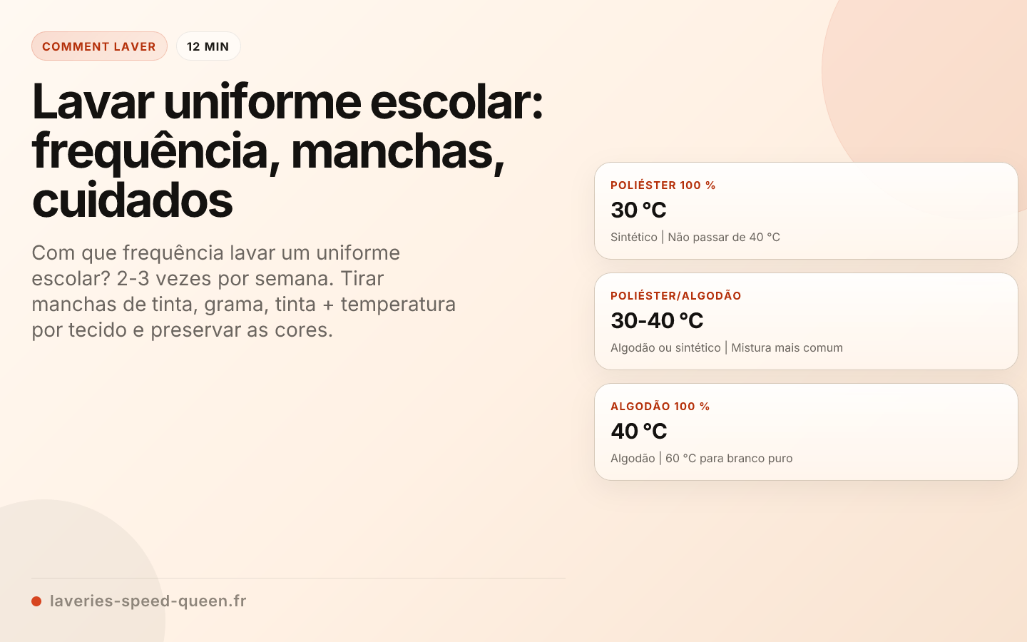 Lavar uniforme escolar: frequência, manchas, cuidados