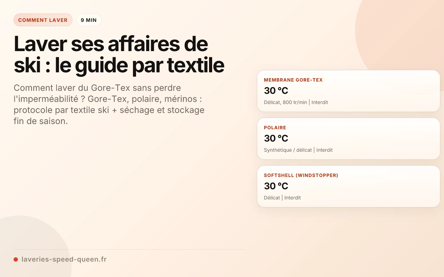 Laver ses affaires de ski : le guide par textile