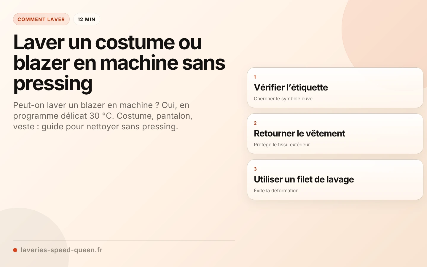 Laver un costume ou blazer en machine sans pressing
