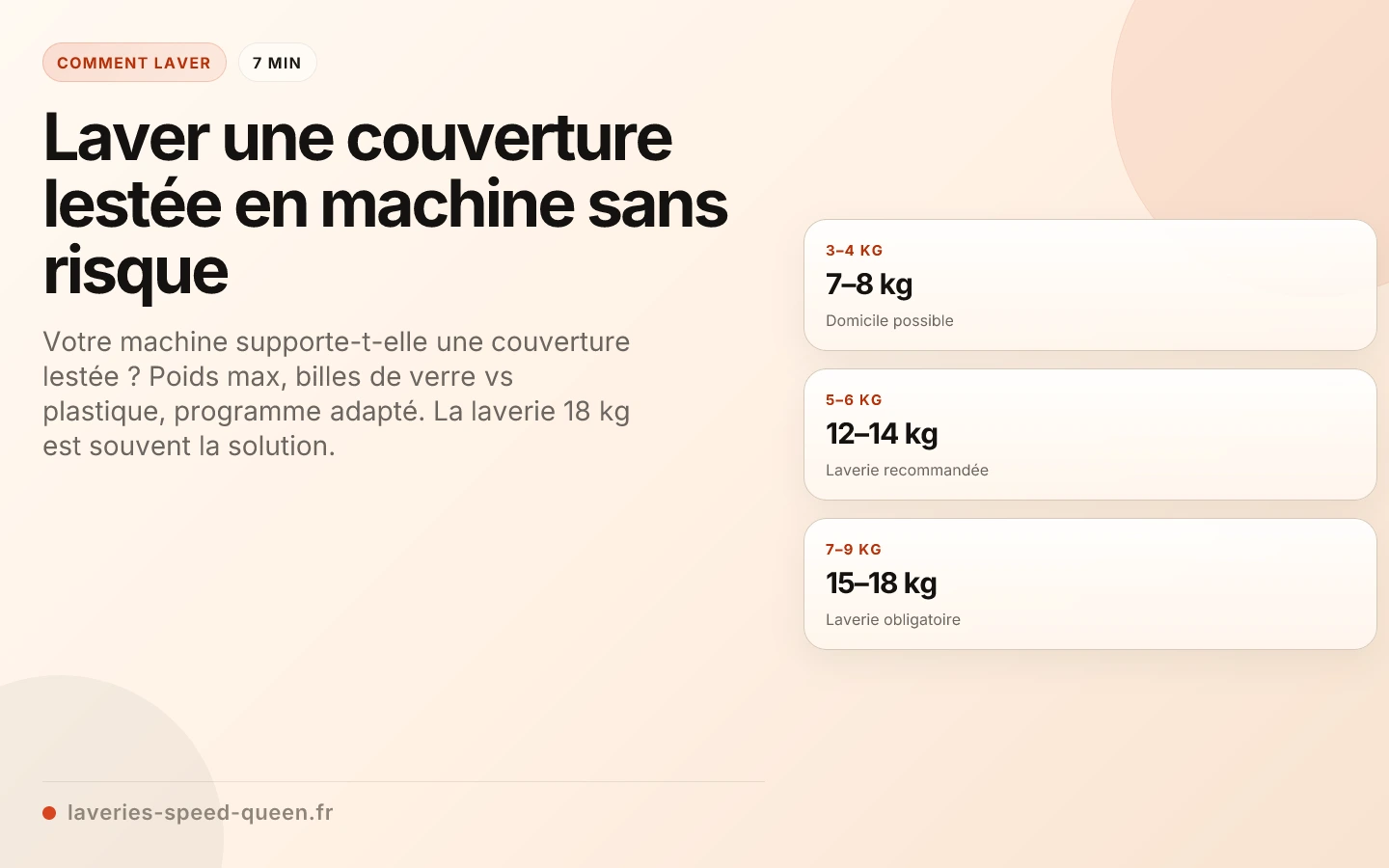 Laver une couverture lestée en machine sans risque