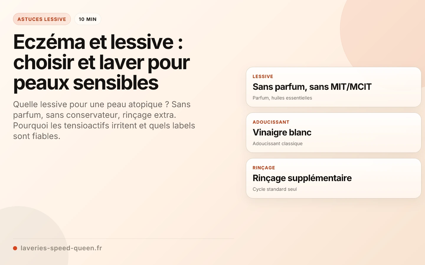 Eczéma et lessive : choisir et laver pour peaux sensibles