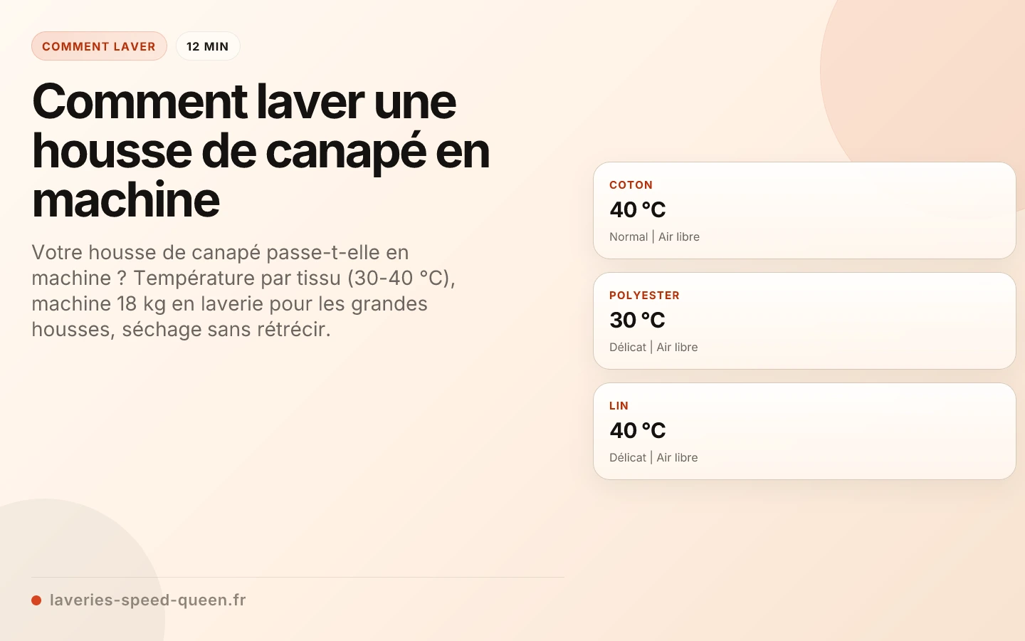 Comment laver une housse de canapé en machine