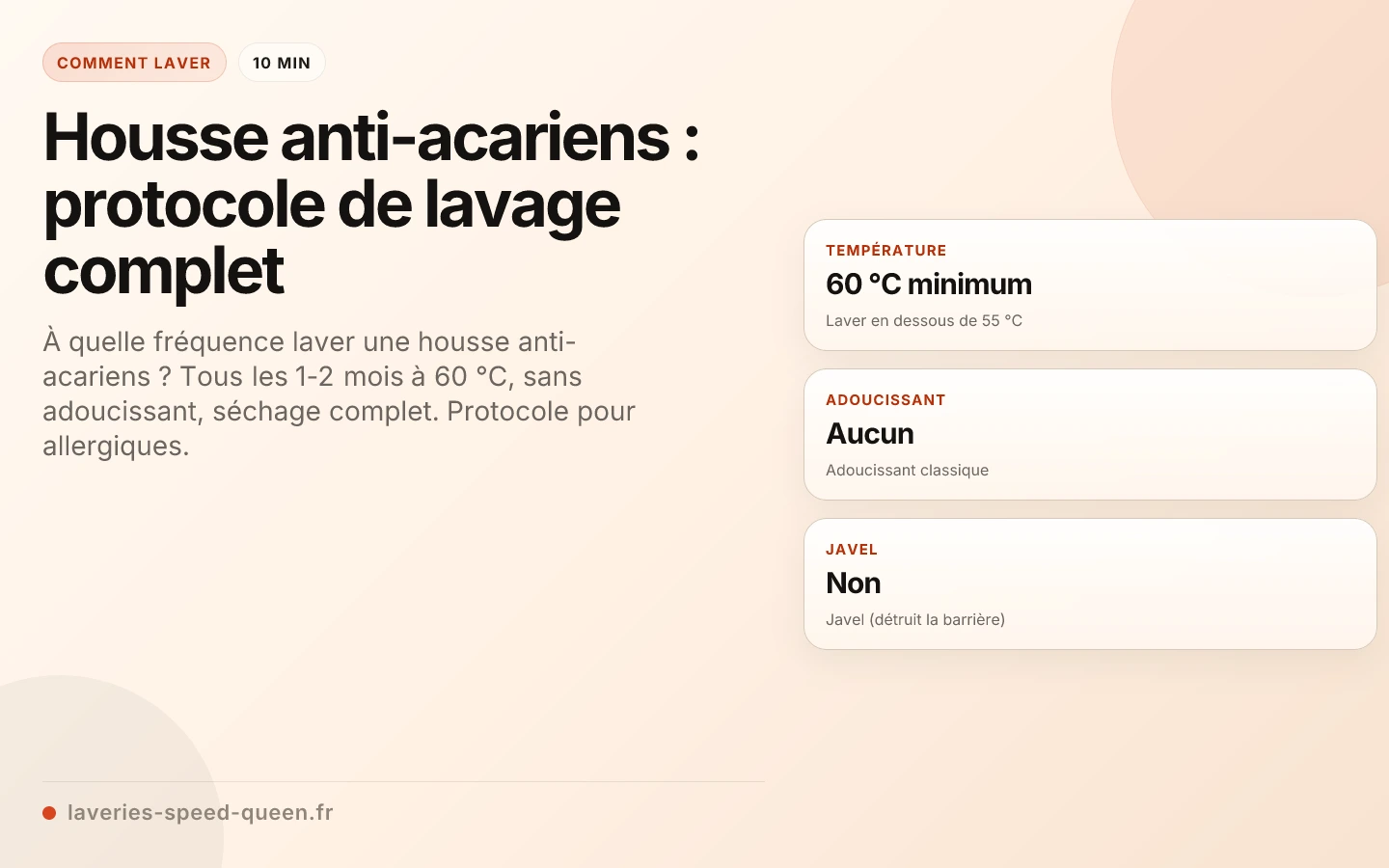 Housse anti-acariens : protocole de lavage complet