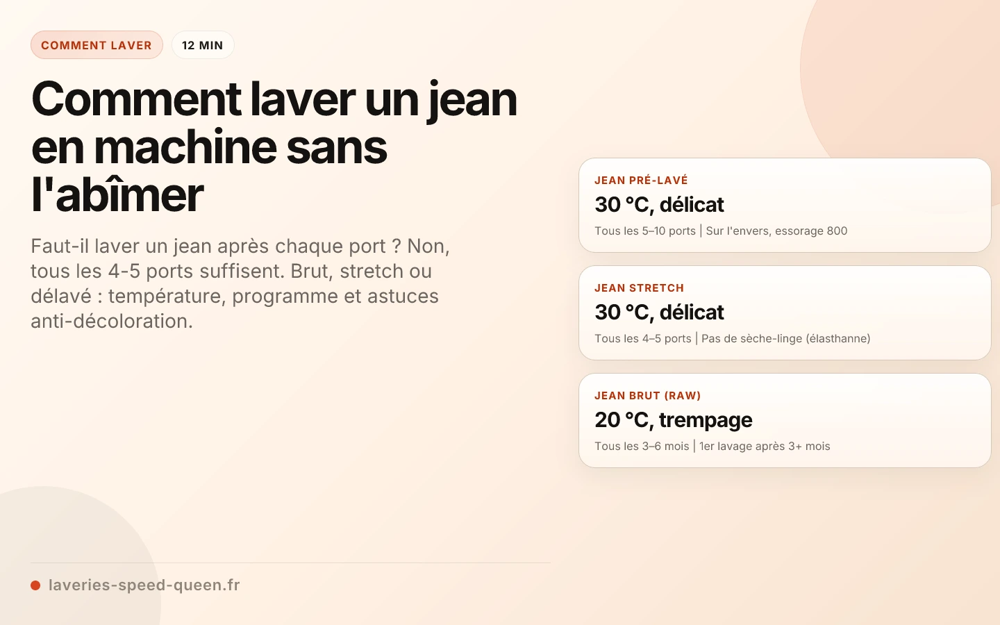 Comment laver un jean en machine sans l'abîmer