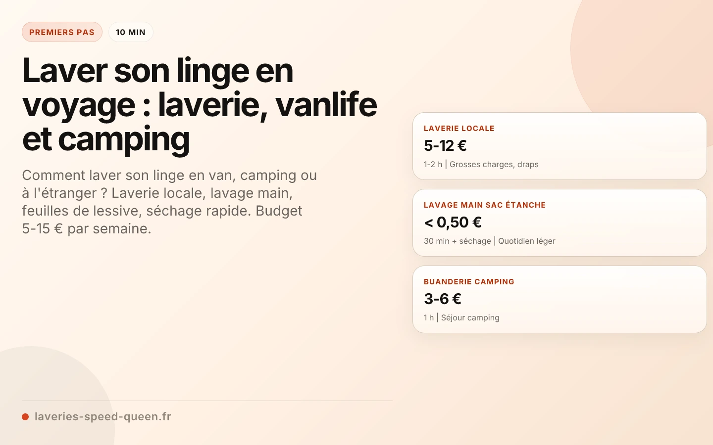 Laver son linge en voyage : laverie, vanlife et camping