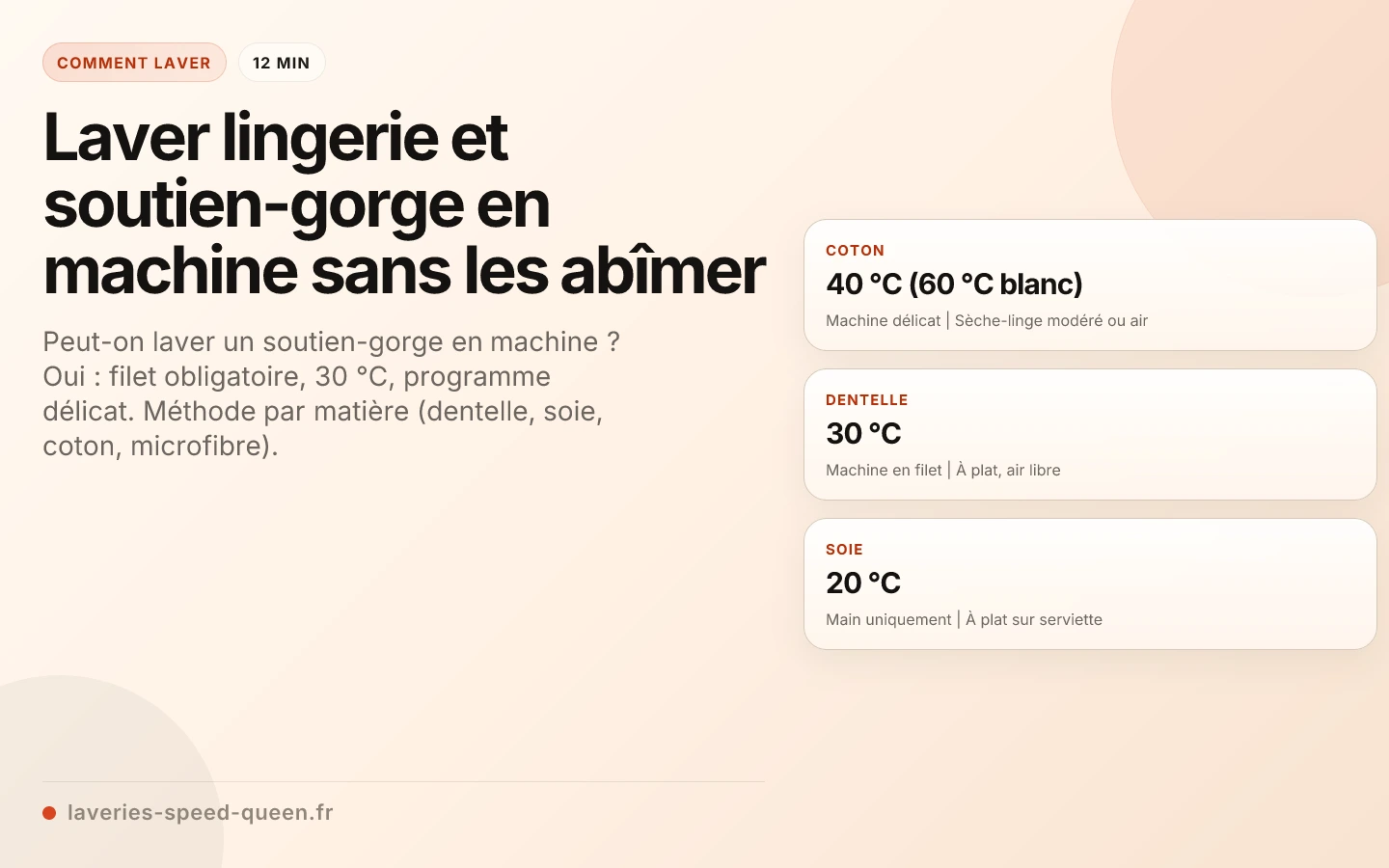 Laver lingerie et soutien-gorge en machine sans les abîmer