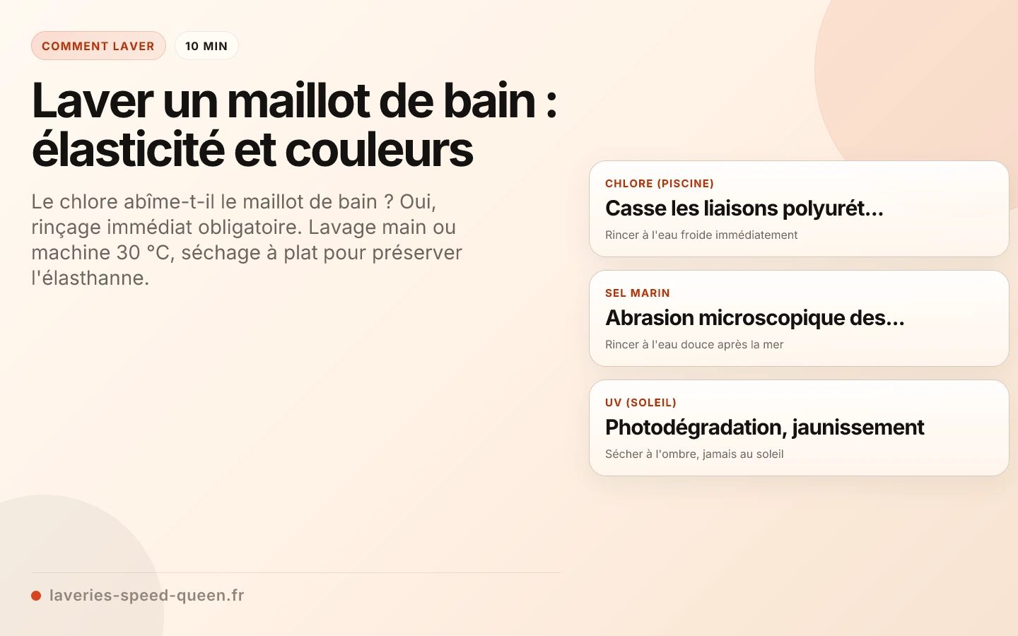 Laver un maillot de bain : élasticité et couleurs