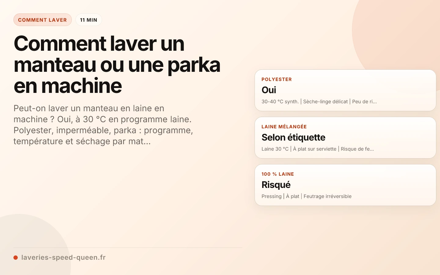 Comment laver un manteau ou une parka en machine