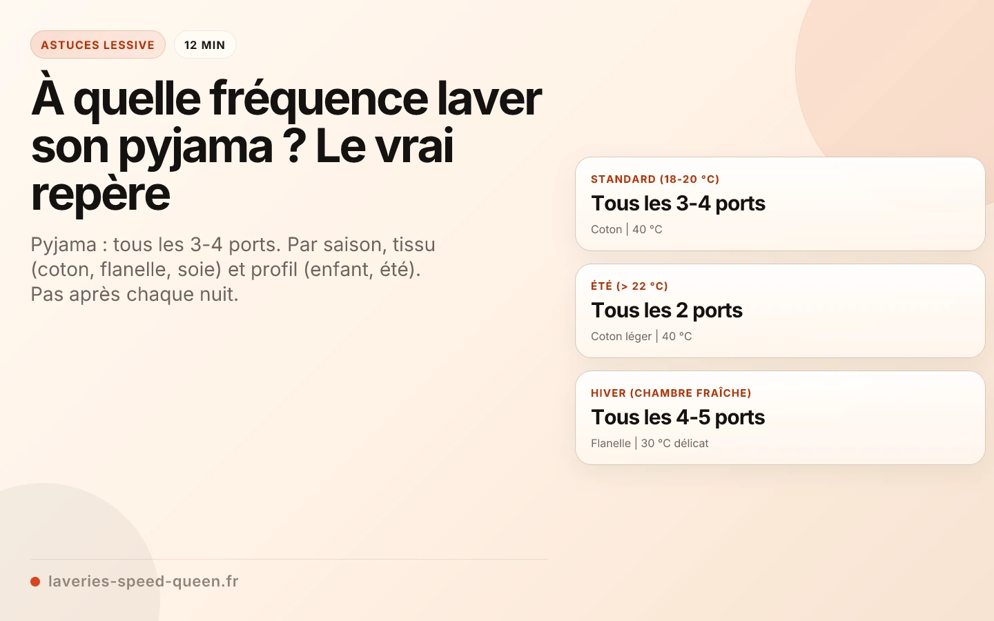 À quelle fréquence laver son pyjama ? Le vrai repère