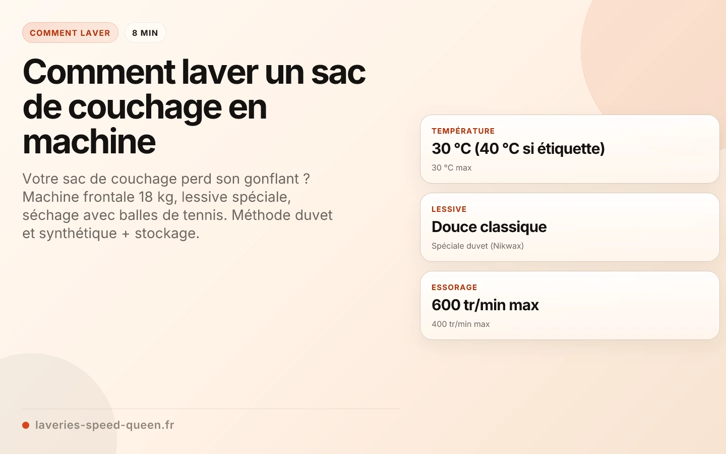 Comment laver un sac de couchage en machine