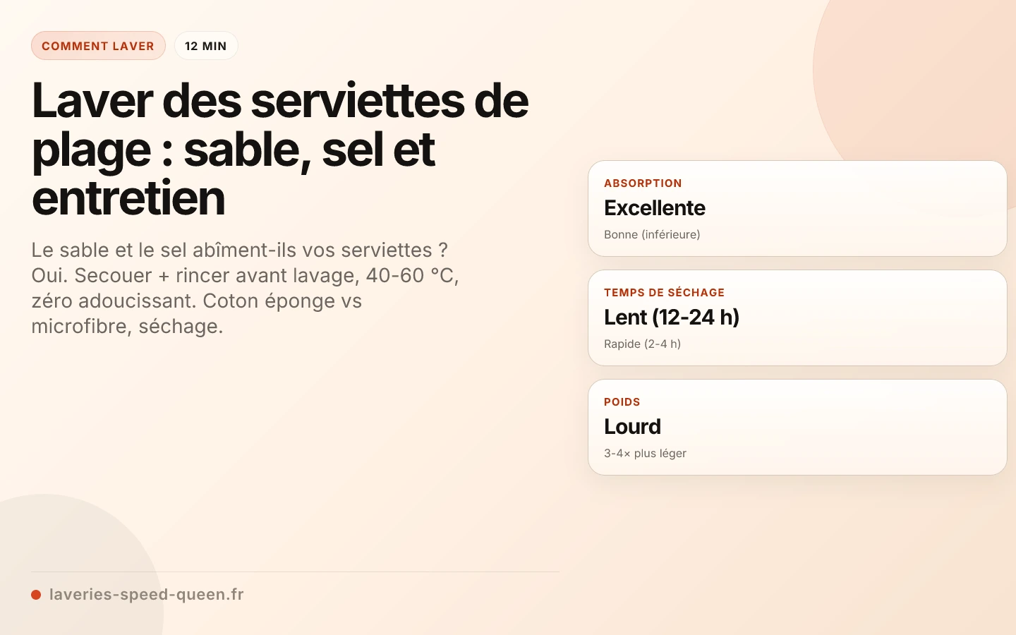 Laver des serviettes de plage : sable, sel et entretien